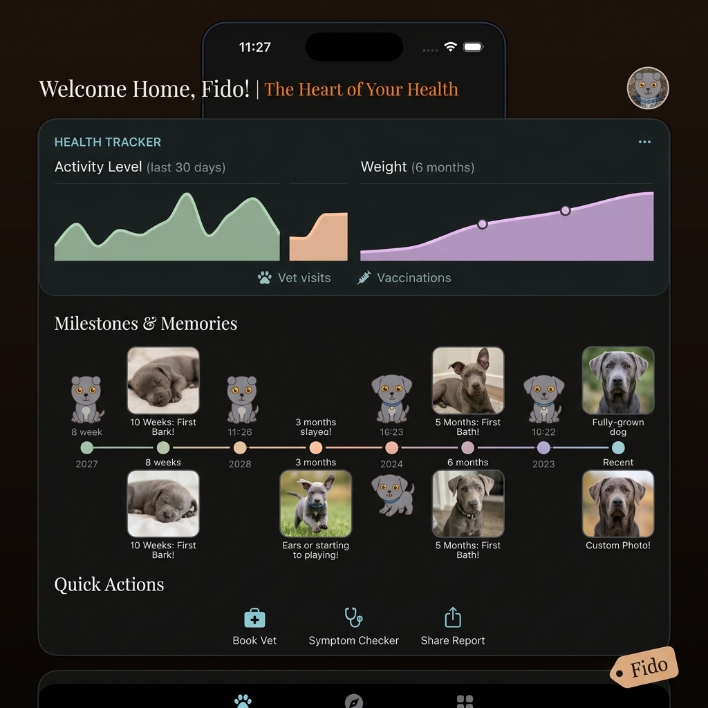 Health Journal UI Mockup